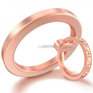 Suport magnetic elegant din seria Kingxbar Katie pentru smartphone roz