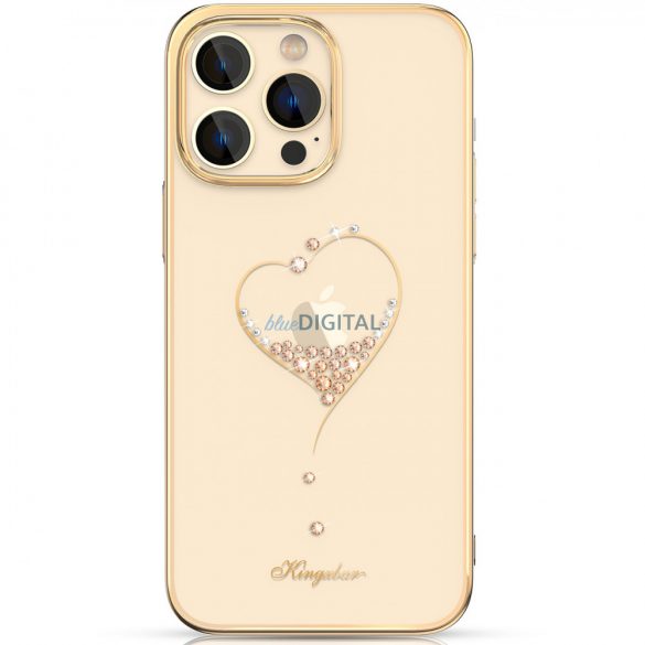 Husa Kingxbar Wish Series pentru iPhone 14 Plus decorata cu cristale aurii