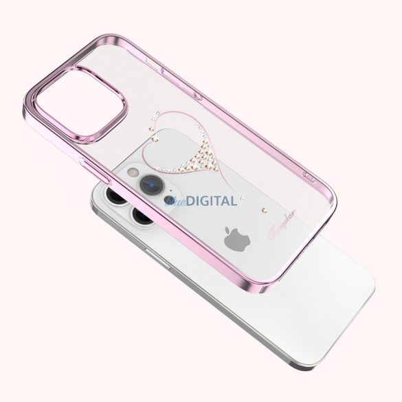 Husa Kingxbar Wish Series pentru iPhone 14 Pro decorata cu cristale roz