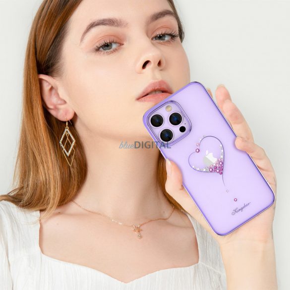 Husă Kingxbar Wish Series pentru iPhone 14 Plus decorată cu cristale violet