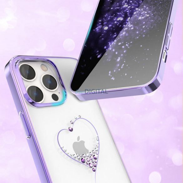 Husă Kingxbar Wish Series pentru iPhone 14 Plus decorată cu cristale violet