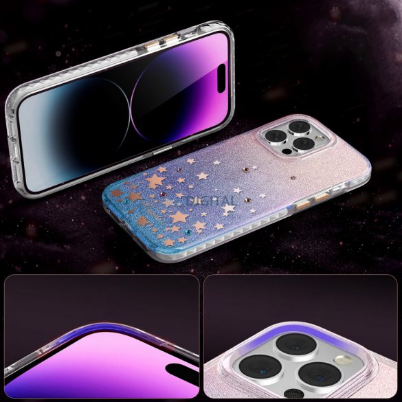 Husa Kingxbar Heart Star Series pentru iPhone 14 Pro Max husa spate husa zodiac