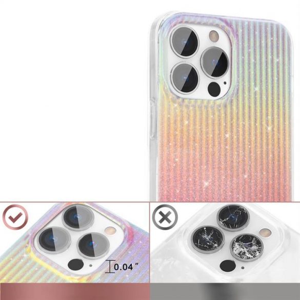 Husă luxoasă și elegantă Kingxbar Travel Series pentru iPhone 13 Pro portocaliu (apus de soare)