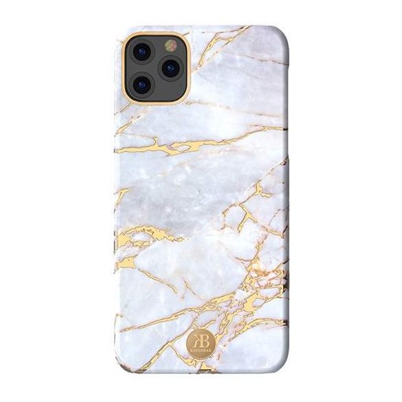 Kingxbar Marble Series Husă Decorat cu marmură imprimată iPhone Pro Max 11 alb  Phone Husă cu Phone Husăs