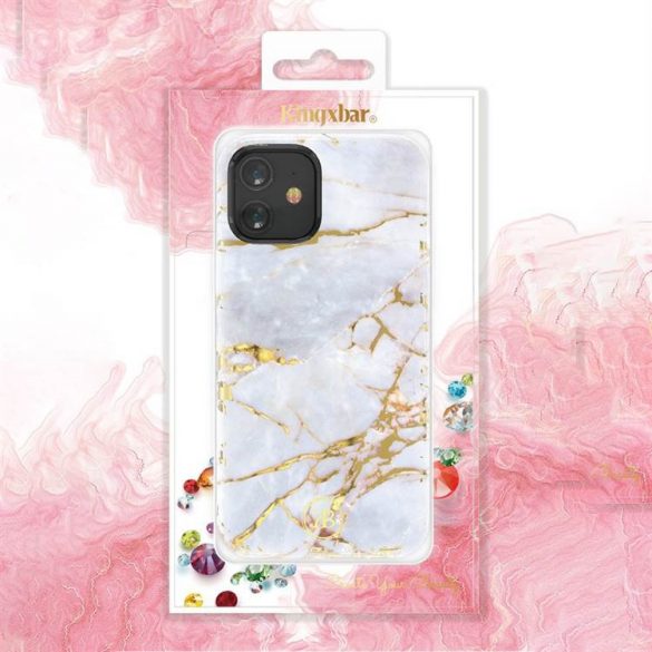 Kingxbar Marble Series-Albastru iPhone 12 mini 5,4 inchi