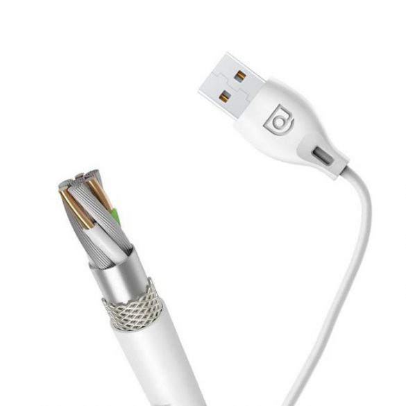 Dudao USB / Lightning cablu de încărcare date 2.1A 2m alb (L4L 2m alb) pentru telefoane