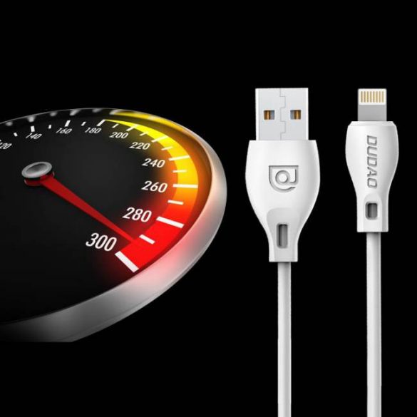 Dudao USB / Lightning cablu de încărcare date 2.1A 2m alb (L4L 2m alb) pentru telefoane