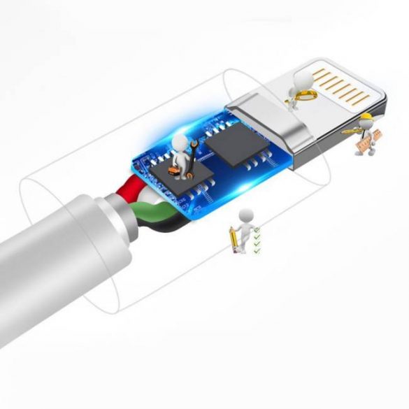 Cablu de incarcare date Dudao USB / Lightning 3A 1m alb (L1L alb) carcasa telefonului