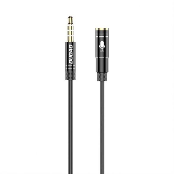 Dudao 4-pole 3,5 mm mini jack AUX 1m cablu argintiu