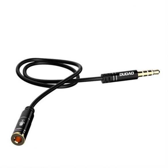 Dudao 4-pole 3,5 mm mini jack AUX 1m cablu argintiu