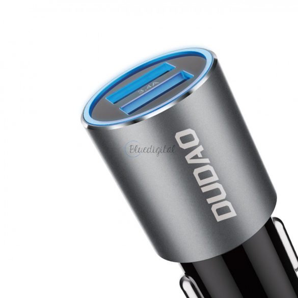 Dudao încărcător auto 2x USB 3.4A gri (R5s gri)