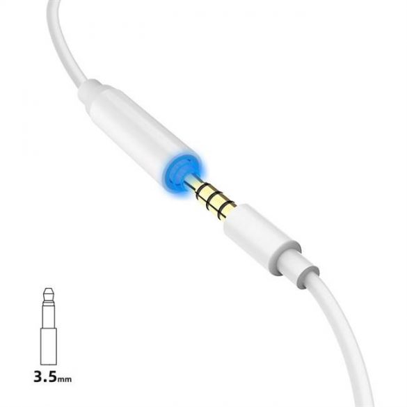 Dudao adaptor pentru mufa telefonului Lightning la mufa pentru căști 3,5 mm (placă de bază) alb (L16I alb)