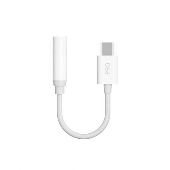 Adaptor Dudao Phone Tokter Type-c Mufă pentru căști USB 3,5 mm (femă) Alb (L16CPro alb)