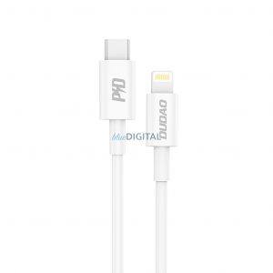 Dudao L6X Tip-C - Lightning cablu 20W 1m - alb