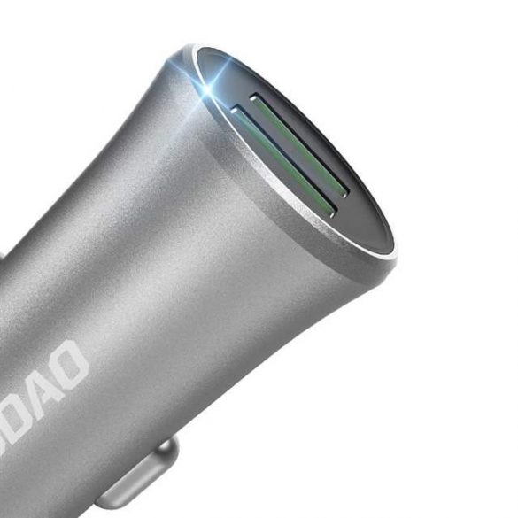 Dudao 3.4a încărcător auto universal inteligent 2 USB argintiu (R6S argintiu)