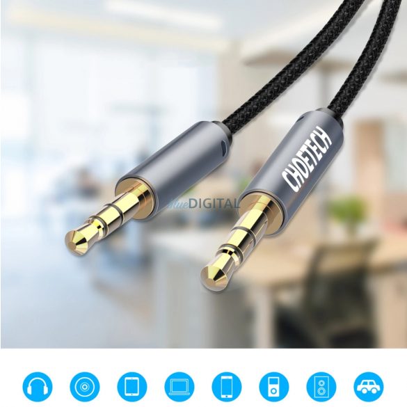 Choetech AUX002 3.5mm jack (apa) - 3.5mm jack (apa) cablu 1.2m - negru