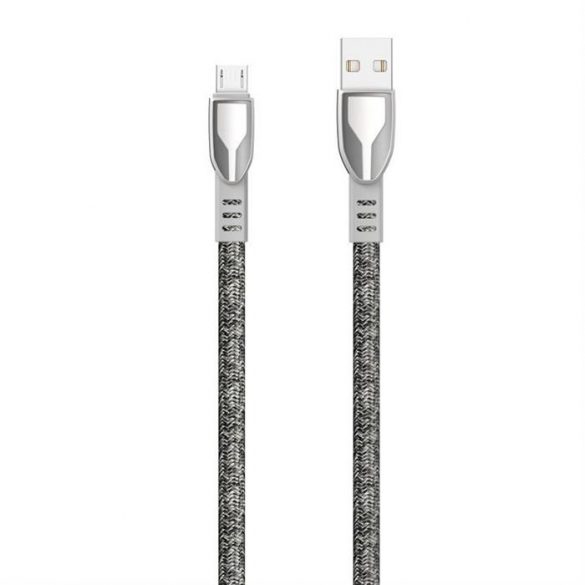 Dudao USB - micro USB Pânză din aliaj de zinc împletită 5 A 1 m cablu usb gri (L3PROM gri)