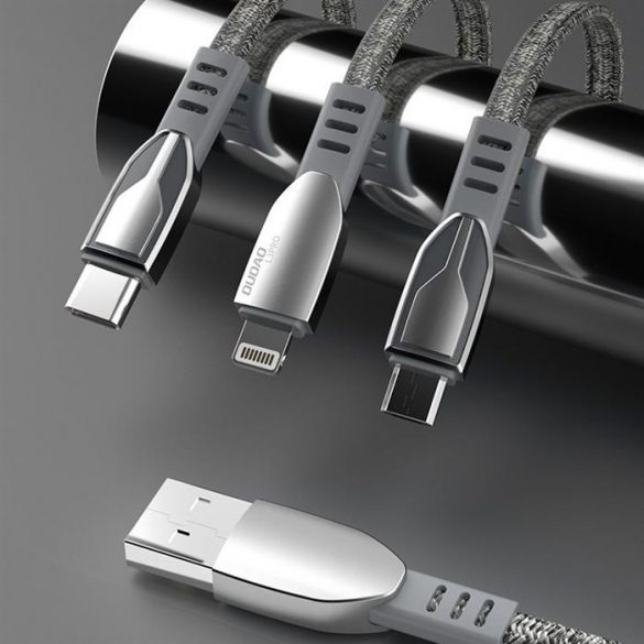 Dudao USB - micro USB Pânză din aliaj de zinc împletită 5 A 1 m cablu usb gri (L3PROM gri)