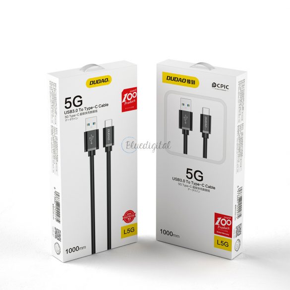 Cablu Dudao Cablu USB - USB Tip C Super Fast Charge 1 m negru (L5G-Negru)