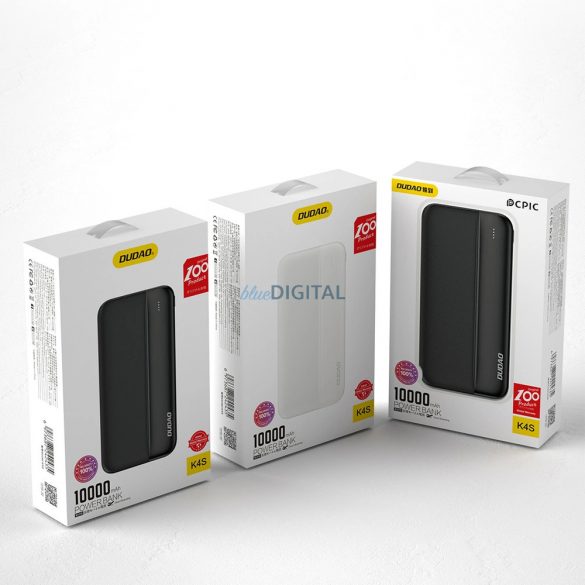 Dudao K4S powerbank 10000mAh 5V / 2A - alb