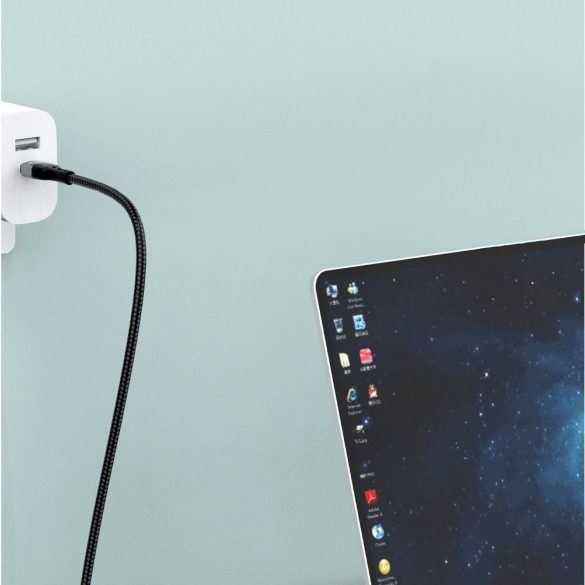 Cablu USB Dudao - USB tip C cu încărcare rapidă PD 66W negru (L7Max)