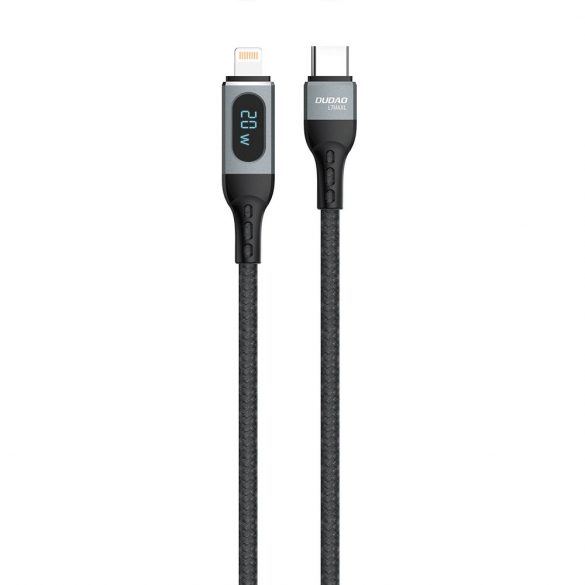 Cablu USB tip C Dudao - Lightning Fast Charging PD 20W negru (L7MaxL)