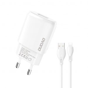 Încărcător Dudao USB-A 7,5W + cablu USB-A - Lightning 1m alb (A1sEUL)