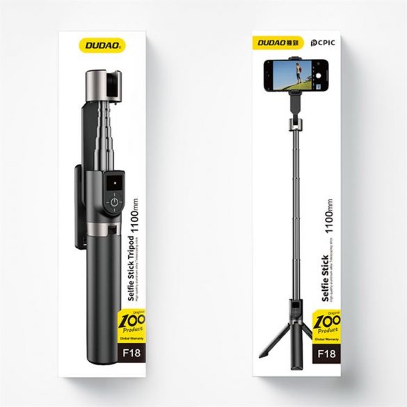 Selfie stick / pol telescopic cu trepied Dudao F18B - negru