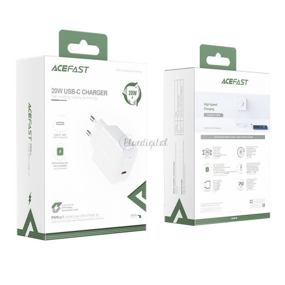 Încărcător rapid Acefast USB Type C 20W Power Delivery alb (A1 EU alb)