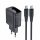 Acefast A82 Încărcător AC cu 1 conector USB-C și cablu Type-C - Type-C PD 20W - negru