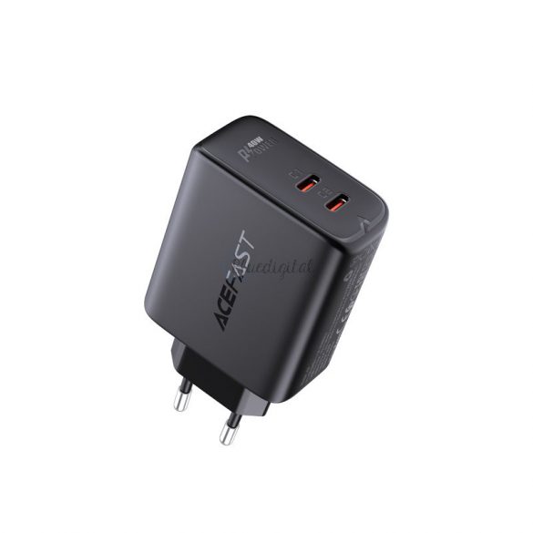 Acefast încărcător 2x USB Tip C 40W, PPS, PD, QC 3.0, AFC, FCP alb (A9 alb)