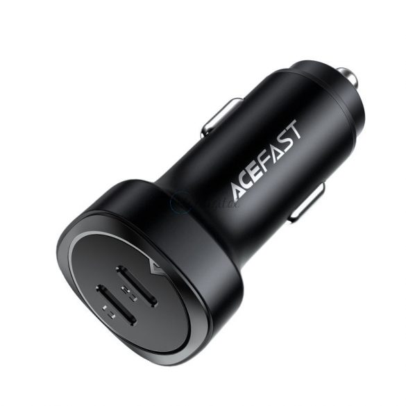 Încărcător auto Acefast 72W, 2x USB tip C, PPS, Power Delivery, Quick Charge 3.0, AFC, FCP negru (B2 negru)