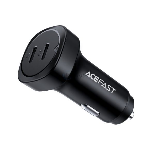 Încărcător auto Acefast 72W, 2x USB tip C, PPS, Power Delivery, Quick Charge 3.0, AFC, FCP negru (B2 negru)