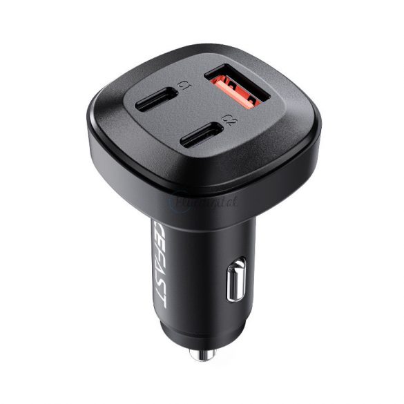 Încărcător auto Acefast 66W 2x USB Type C / USB, PPS, Power Delivery, Quick Charge 4.0, AFC, FCP, SCP negru (B3 negru)