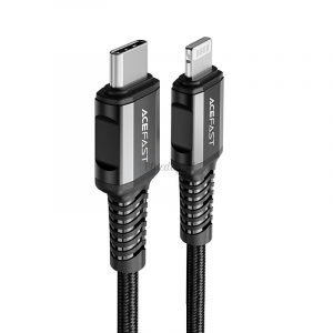 Cablu Acefast MFI USB tip C - Lightning 1,2 m, 30 W, 3 A negru (C1-01 negru)