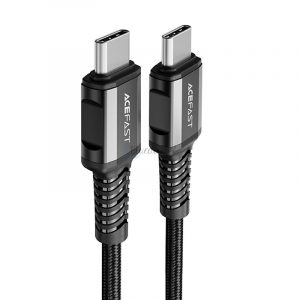 Cablu Acefast USB tip C - USB tip C 1,2 m, 60 W (20 V / 3 A) negru (C1-03 negru)