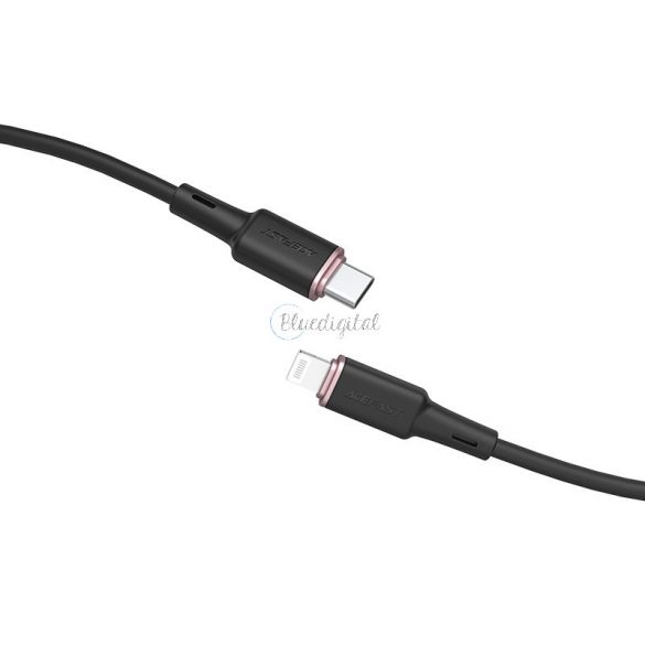 Cablu Acefast MFI USB tip C - Lightning 1,2 m, 30 W, 3 A negru (C2-01 negru)