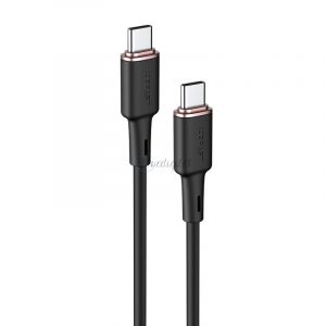 Cablu Acefast USB tip C - USB tip C 1,2 m, 60 W (20 V / 3 A) negru (C2-03 negru)