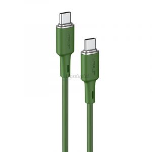 Cablu Acefast USB Tip C - USB Tip C 1,2m, 60W (20V / 3A) verde (C2-03 verde oliver)