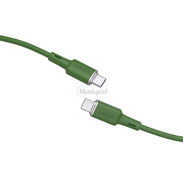 Cablu Acefast USB Tip C - USB Tip C 1,2m, 60W (20V / 3A) verde (C2-03 verde oliver)