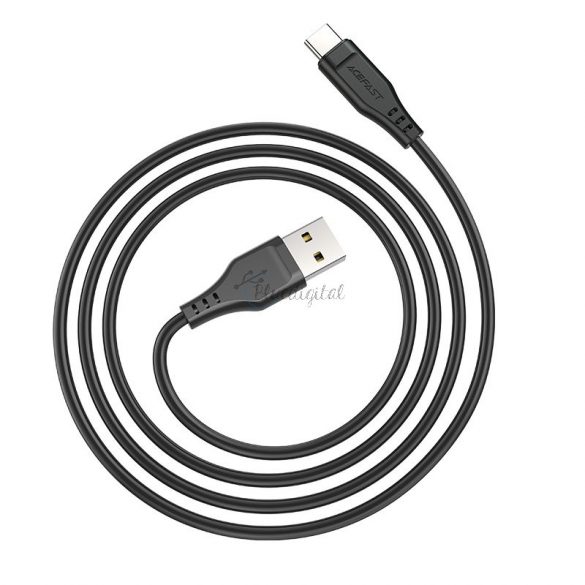 Cablu USB Acefast - USB tip C 1,2 m, 3 A negru (C3-04 negru)