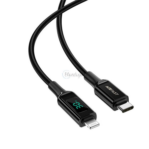 Acefast cablu MFI USB Tip C - Lightning 1.2m, 30W, 3A negru (C6-01 Negru)