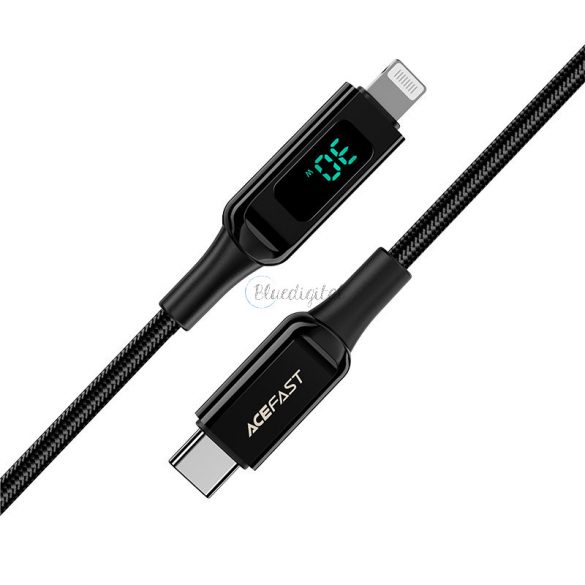 Acefast cablu MFI USB Tip C - Lightning 1.2m, 30W, 3A negru (C6-01 Negru)