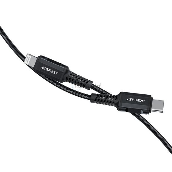 Cablu Acefast MFI USB Tip C - Lightning 1,8m, 30W, 3A negru (C4-01 C Negru)