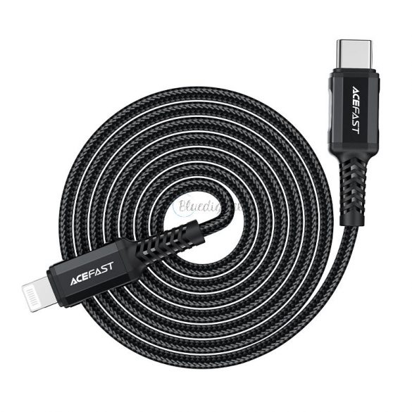 Cablu Acefast MFI USB Tip C - Lightning 1,8m, 30W, 3A negru (C4-01 C Negru)