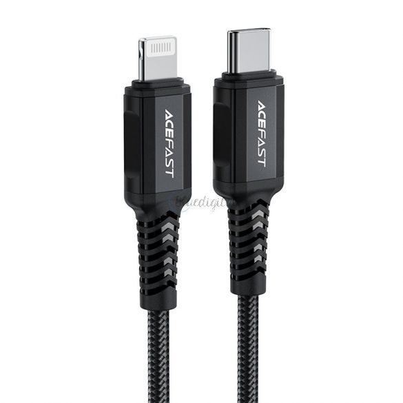 Cablu Acefast MFI USB Tip C - Lightning 1,8m, 30W, 3A negru (C4-01 C Negru)