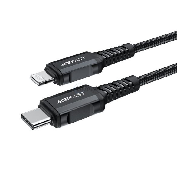 Cablu Acefast MFI USB Tip C - Lightning 1,8m, 30W, 3A negru (C4-01 C Negru)