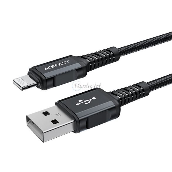 Cablu Acefast MFI USB - Lightning 1,8m, 2,4A negru (C4-02 A Negru)