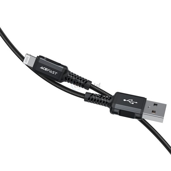 Cablu Acefast MFI USB - Lightning 1,8m, 2,4A negru (C4-02 A Negru)