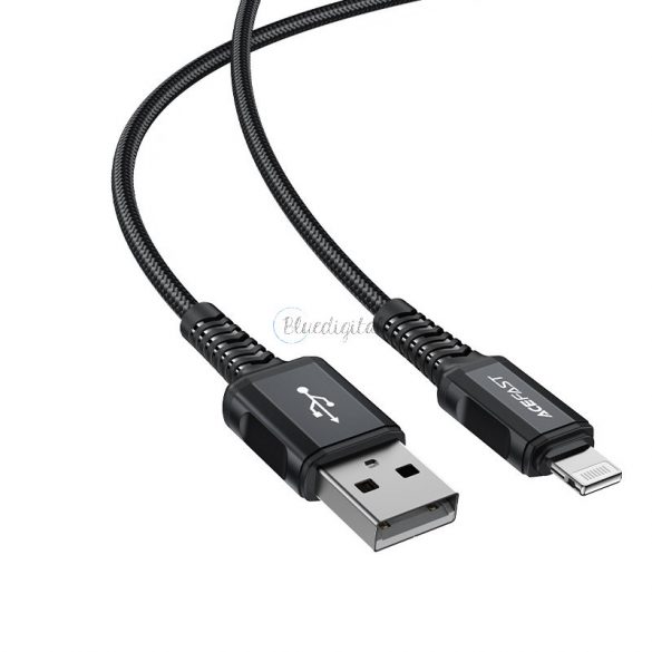 Cablu Acefast MFI USB - Lightning 1,8m, 2,4A negru (C4-02 A Negru)